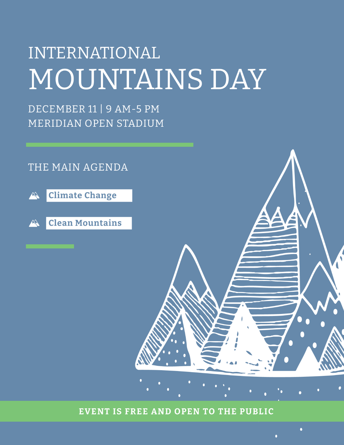 International Mountains Day Flyer Template