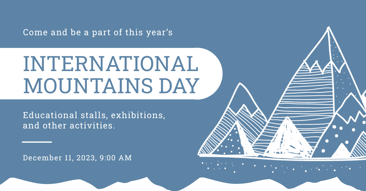 Free International Mountains Day Facebook Post Template