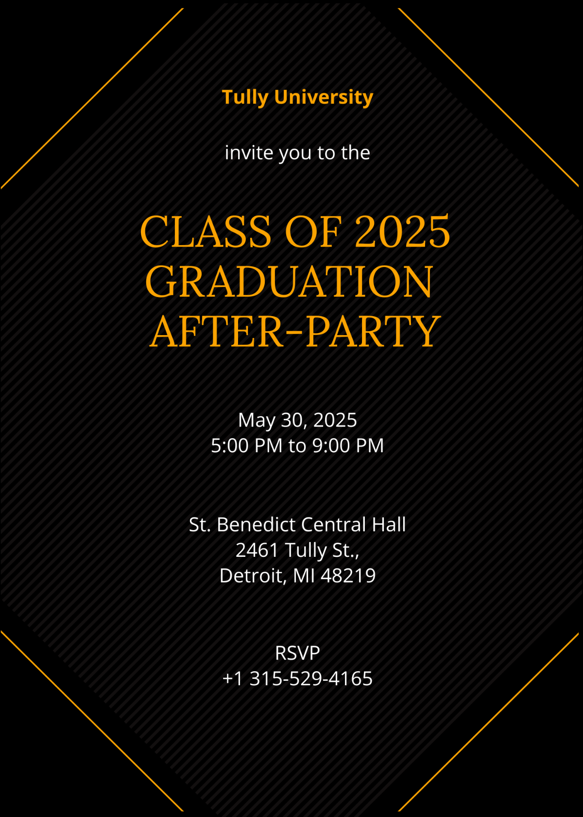 Graduation Party Invitation Template