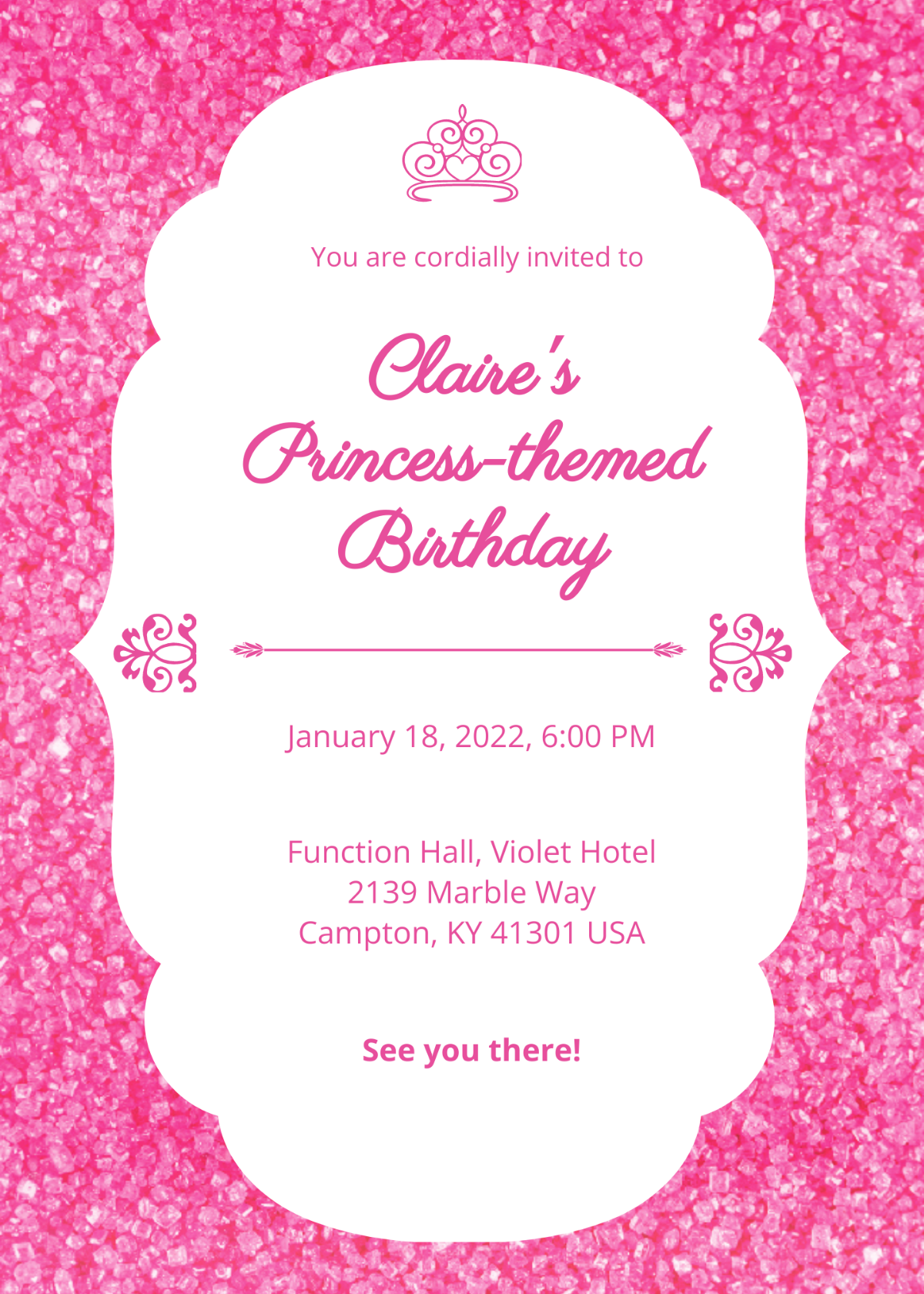 Princess party Invitation Template