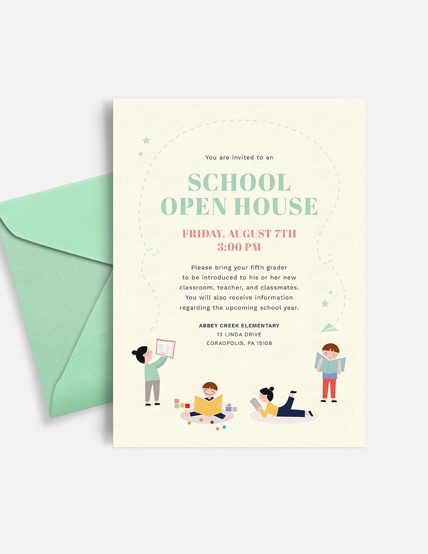 school open house invitation