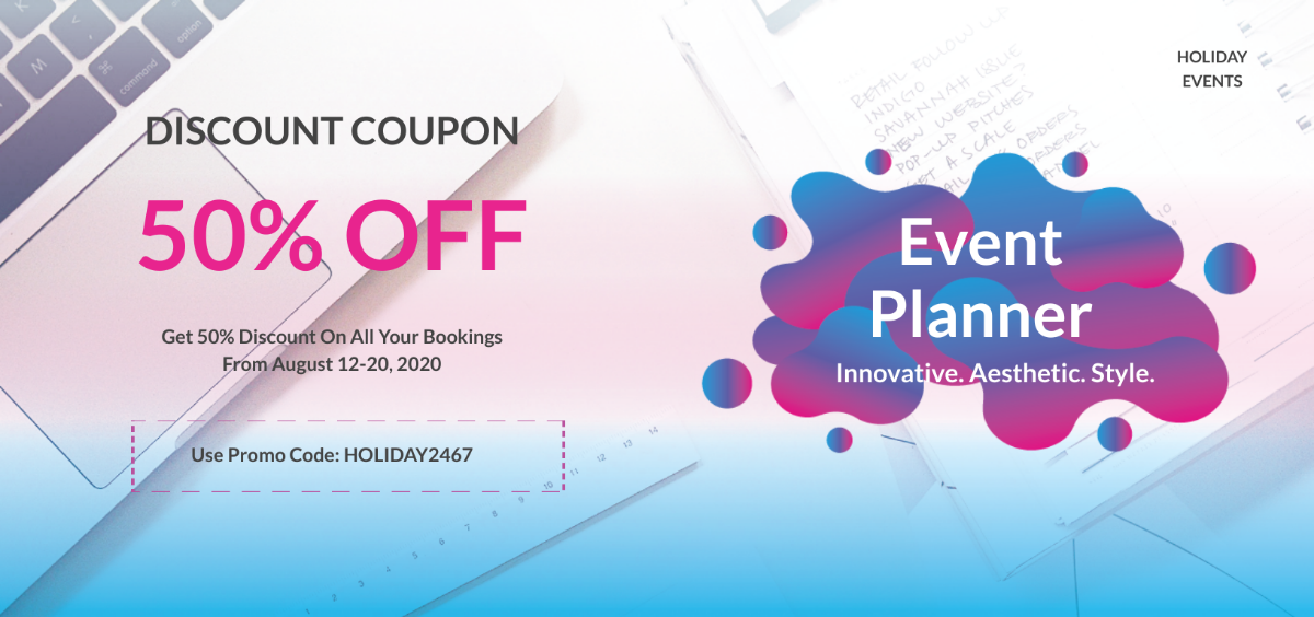 Event Planner Coupon Template