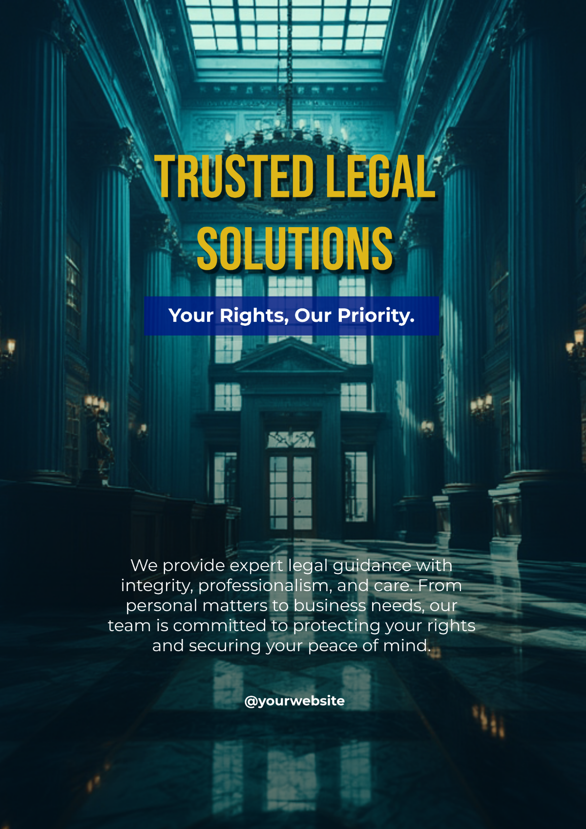 Free Law Firm Poster Template to Edit Online