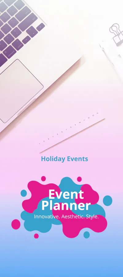 Free Event Planner DL Card Template to Edit Online