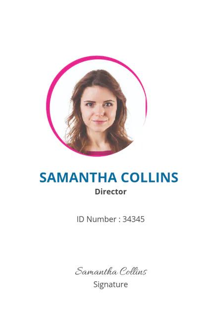 Free Event Planner ID Card Template to Edit Online