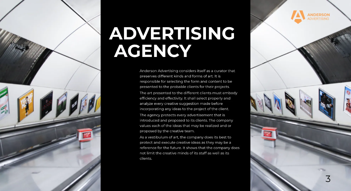 Free Advertising Agency Presentation Template to Edit Online