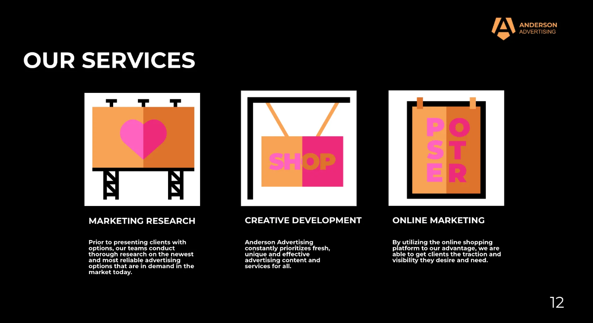 Free Advertising Agency Presentation Template to Edit Online