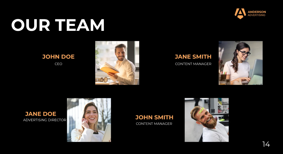 Free Advertising Agency Presentation Template to Edit Online