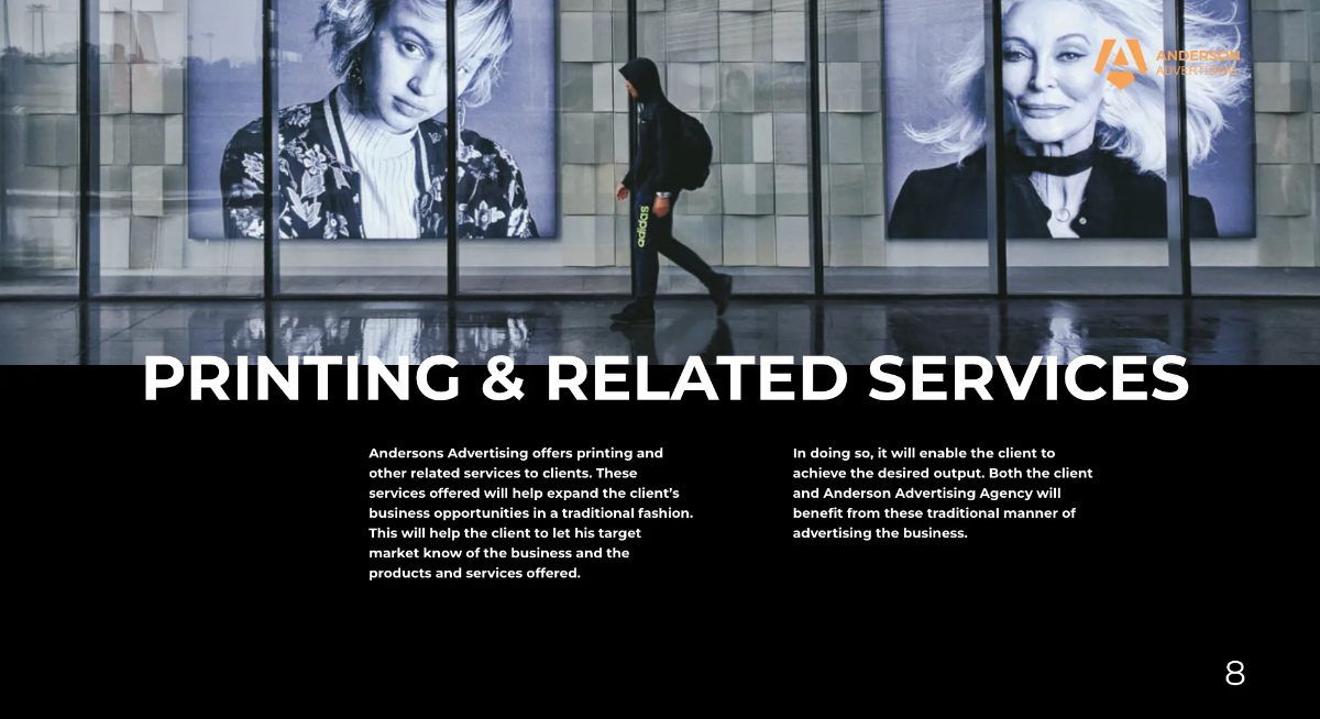 Free Advertising Agency Presentation Template to Edit Online