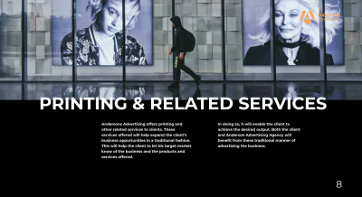 Free Advertising Agency Presentation Template to Edit Online