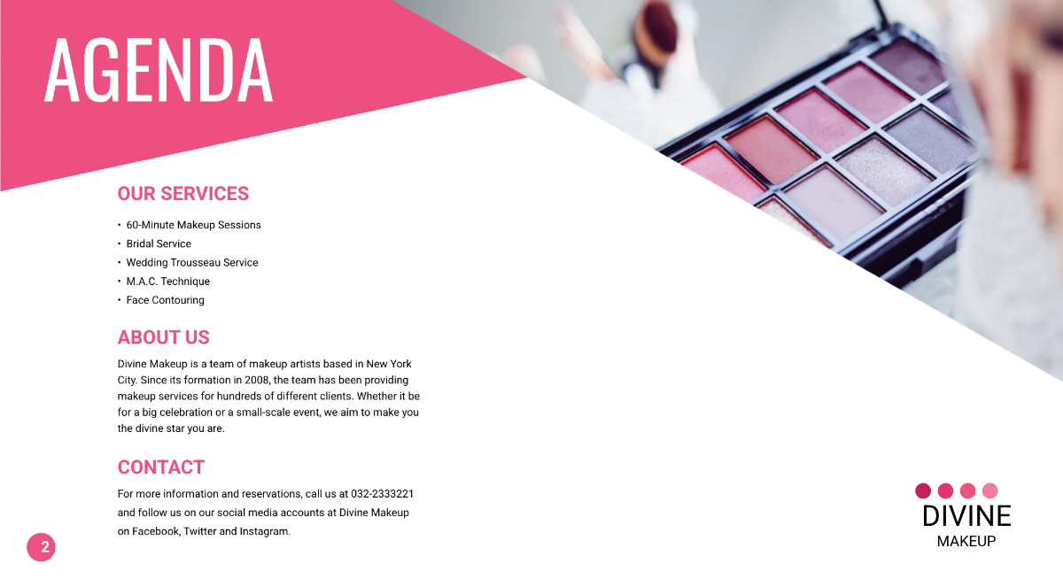 Free Makeup Artist Presentation Template to Edit Online