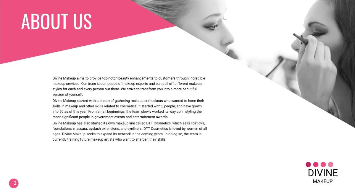 Free Makeup Artist Presentation Template to Edit Online