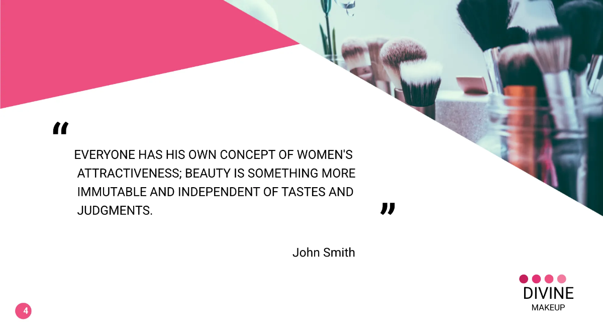 Free Makeup Artist Presentation Template to Edit Online