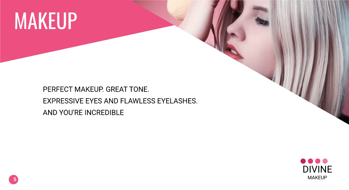 Free Makeup Artist Presentation Template to Edit Online