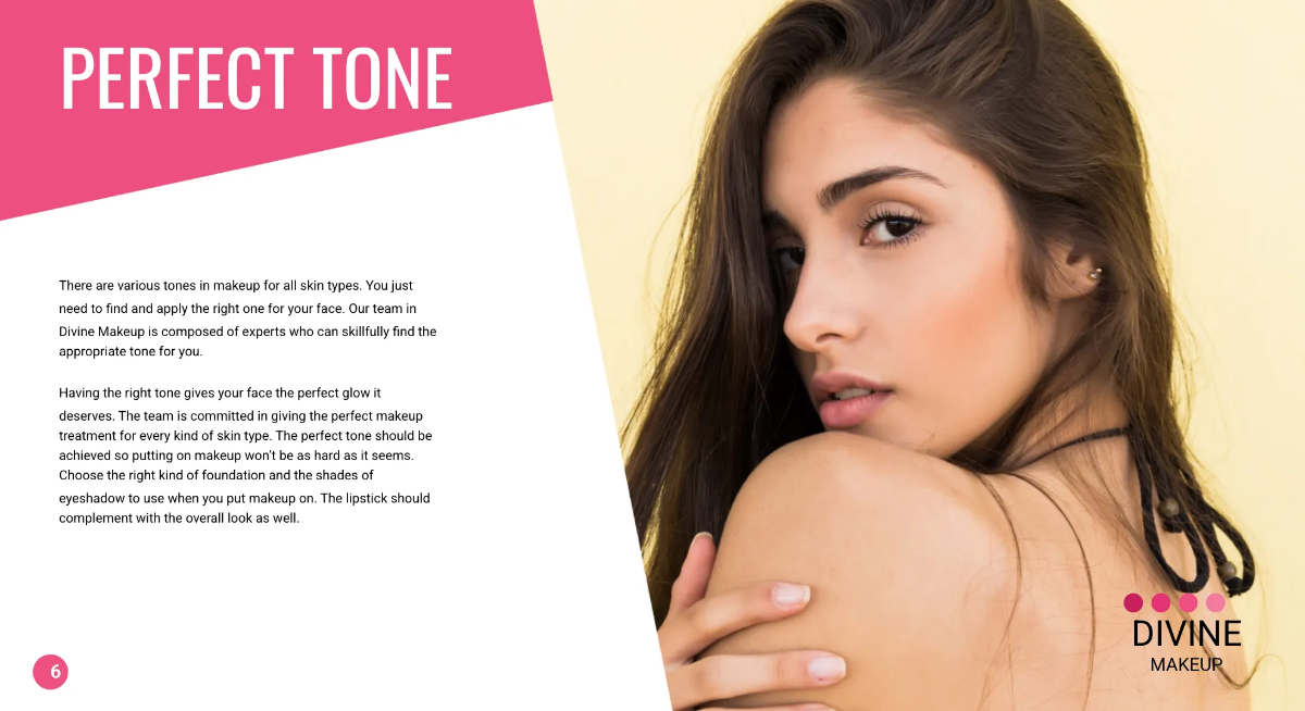 Free Makeup Artist Presentation Template to Edit Online