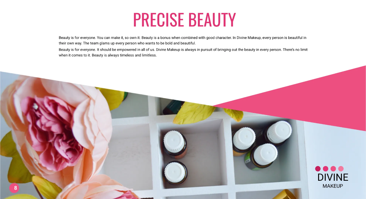 Free Makeup Artist Presentation Template to Edit Online