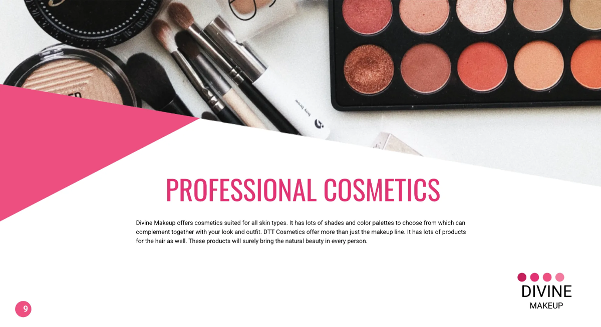 Free Makeup Artist Presentation Template to Edit Online