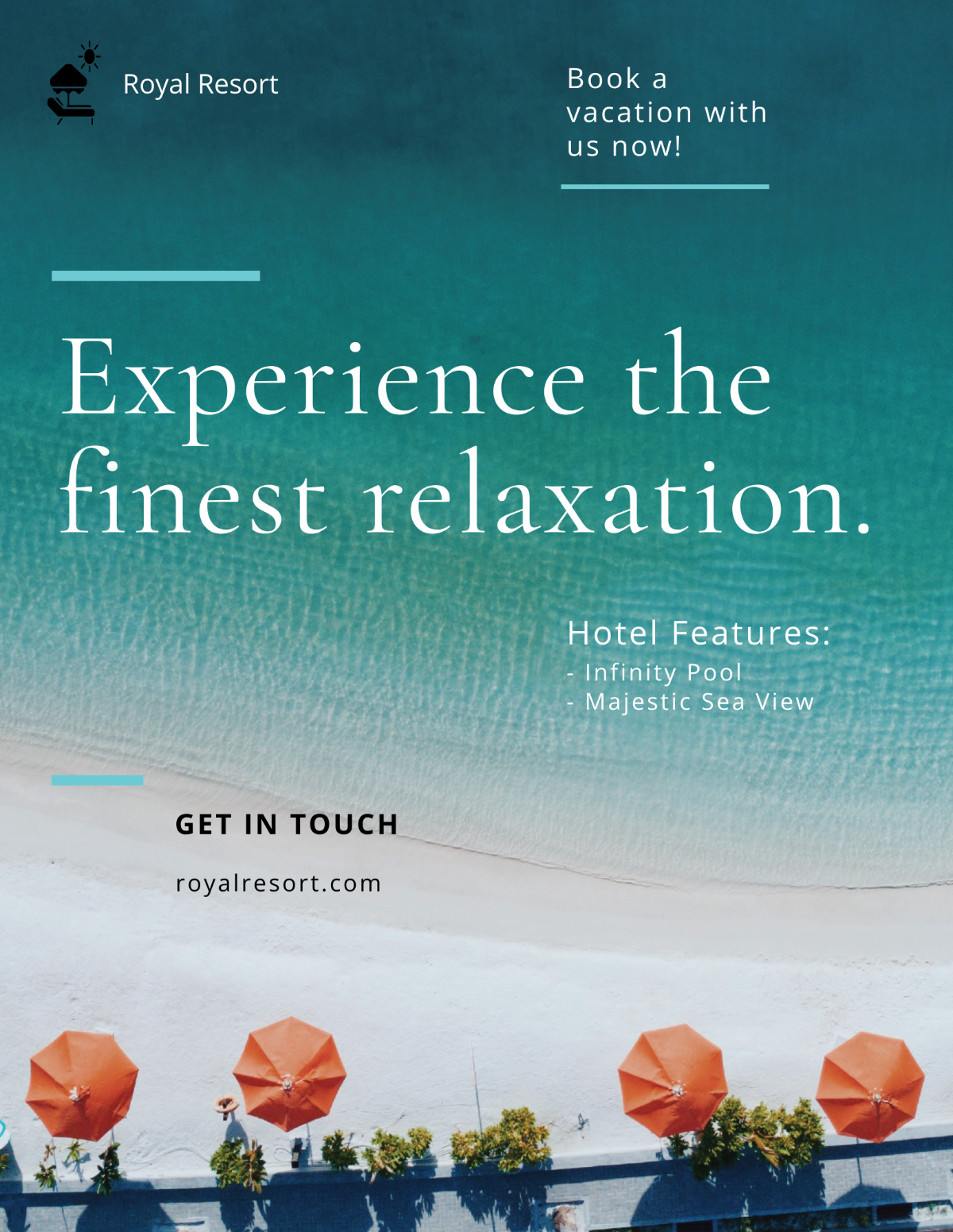 Royal Resort Flyer Template - Edit Online & Download