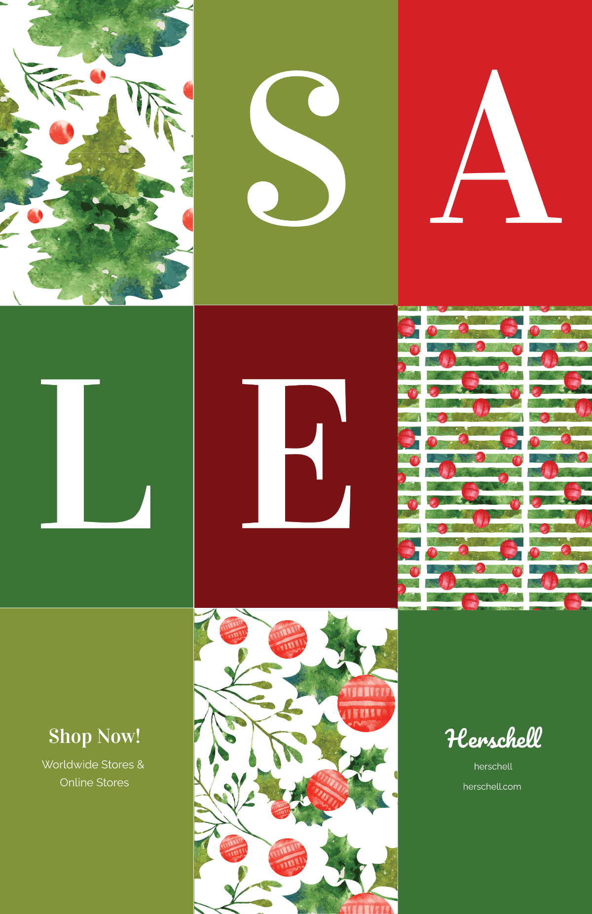 Christmas Shopping Sale Poster Template