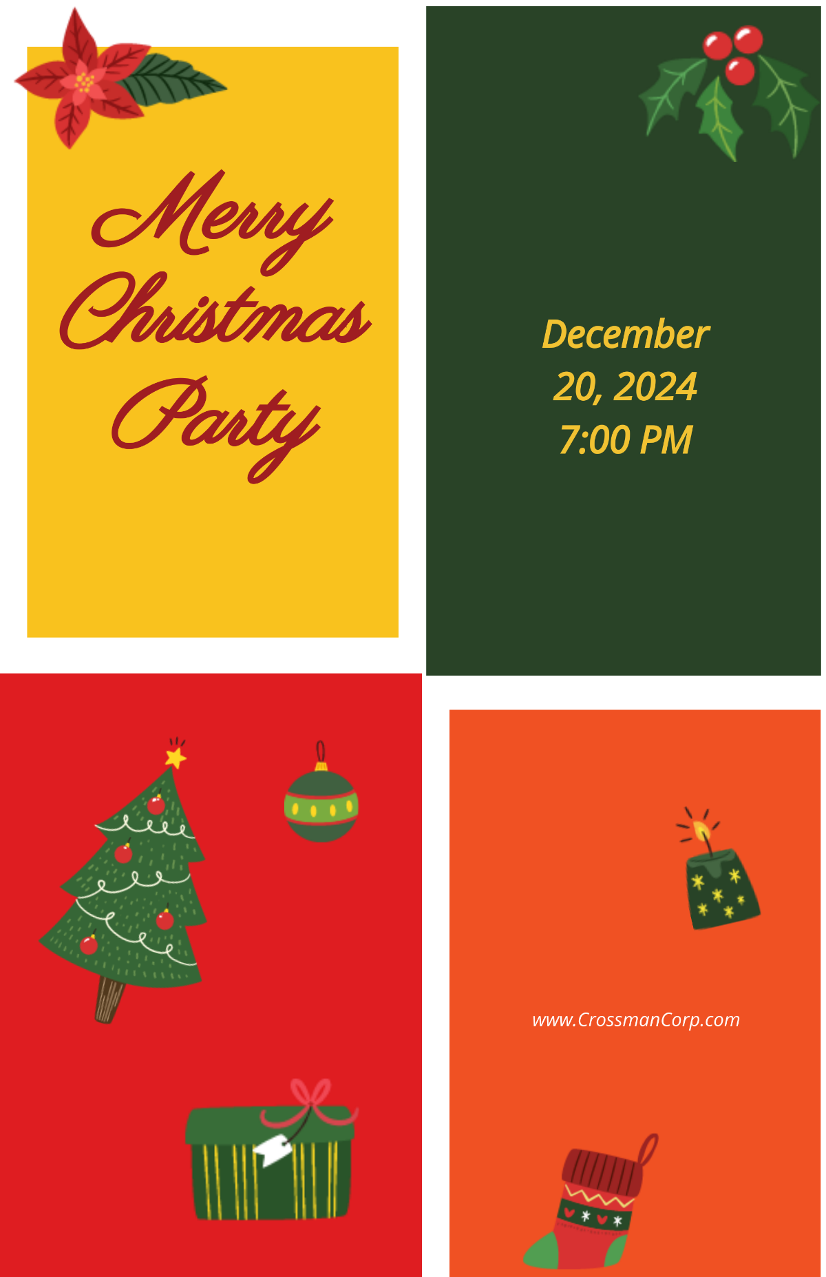 Office Holiday Party Poster Template
