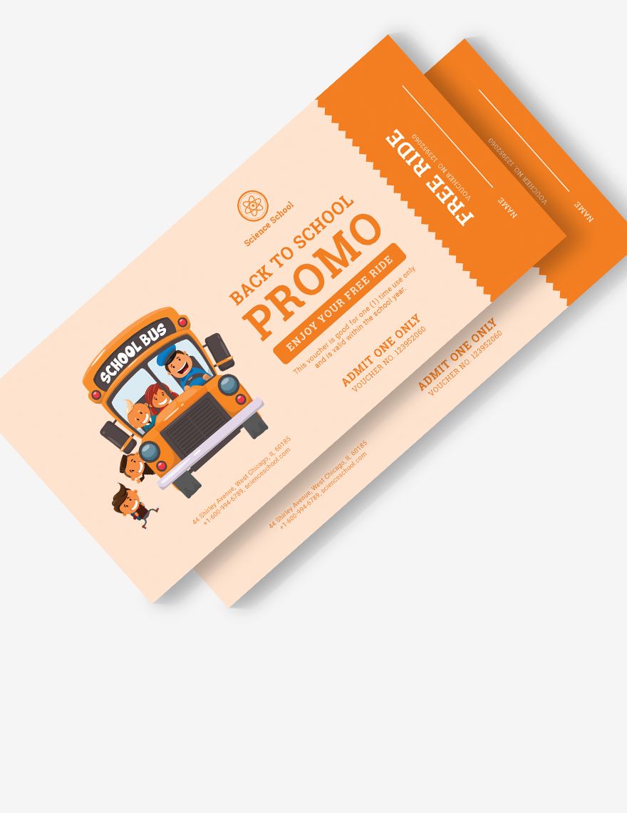 Bus Ticket Voucher Template