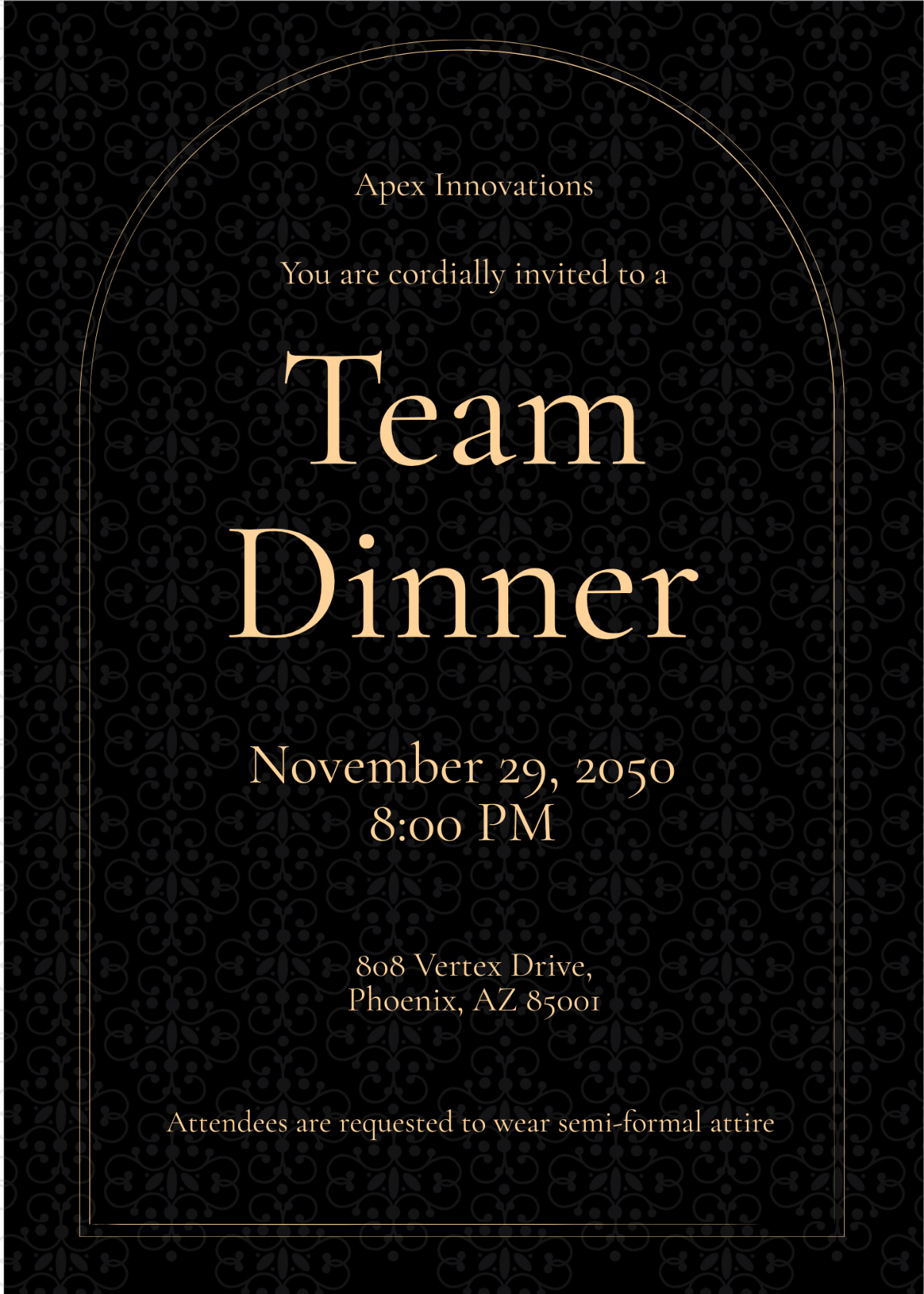 Team Dinner Invitation