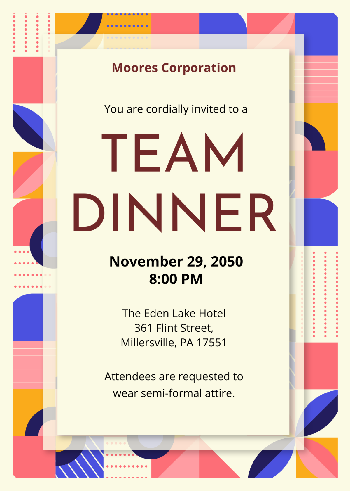 FREE Dinner Invitation Templates & Examples - Edit Online & Download ...