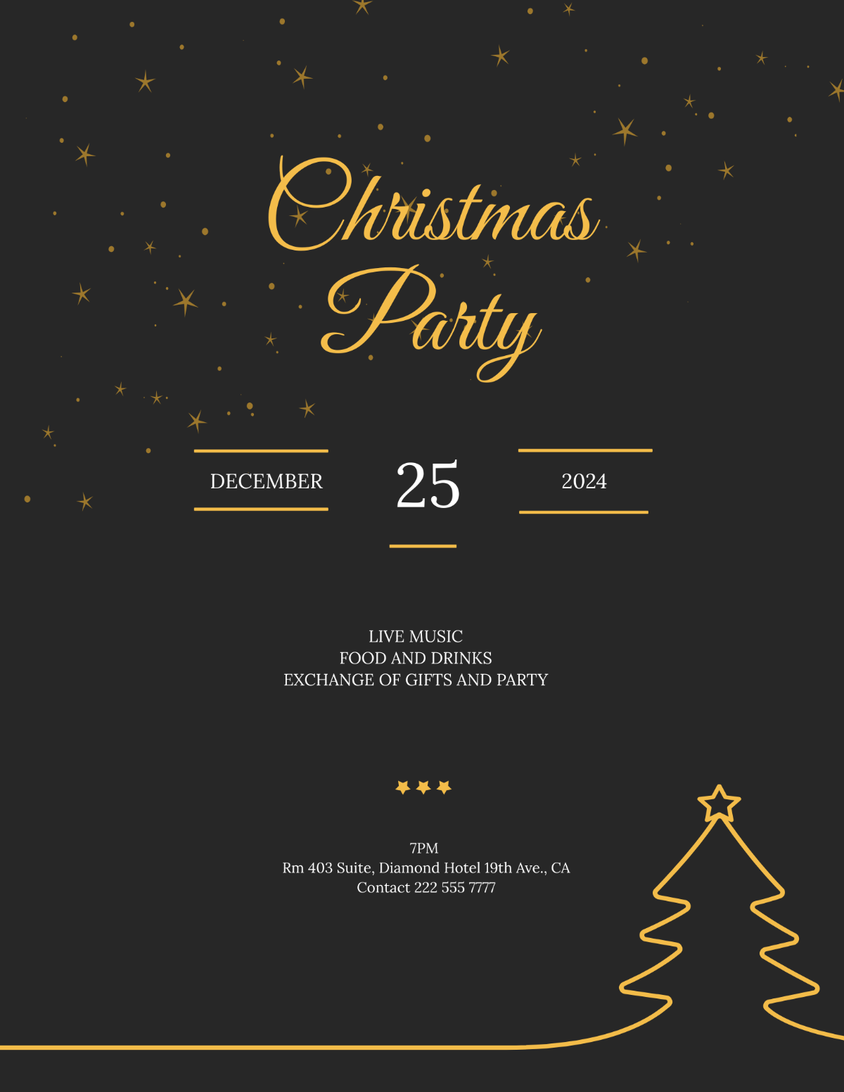 Christmas Holiday Party Flyer