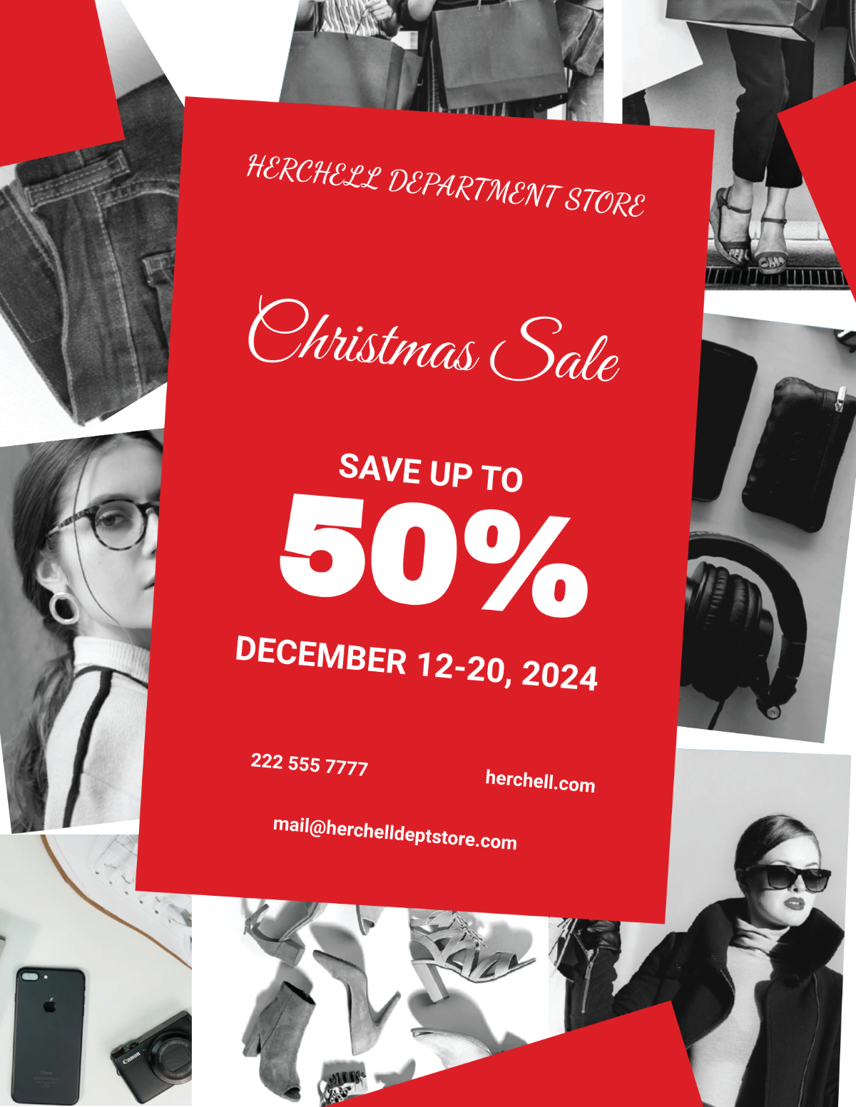 Christmas Holiday Savings Sale Flyer