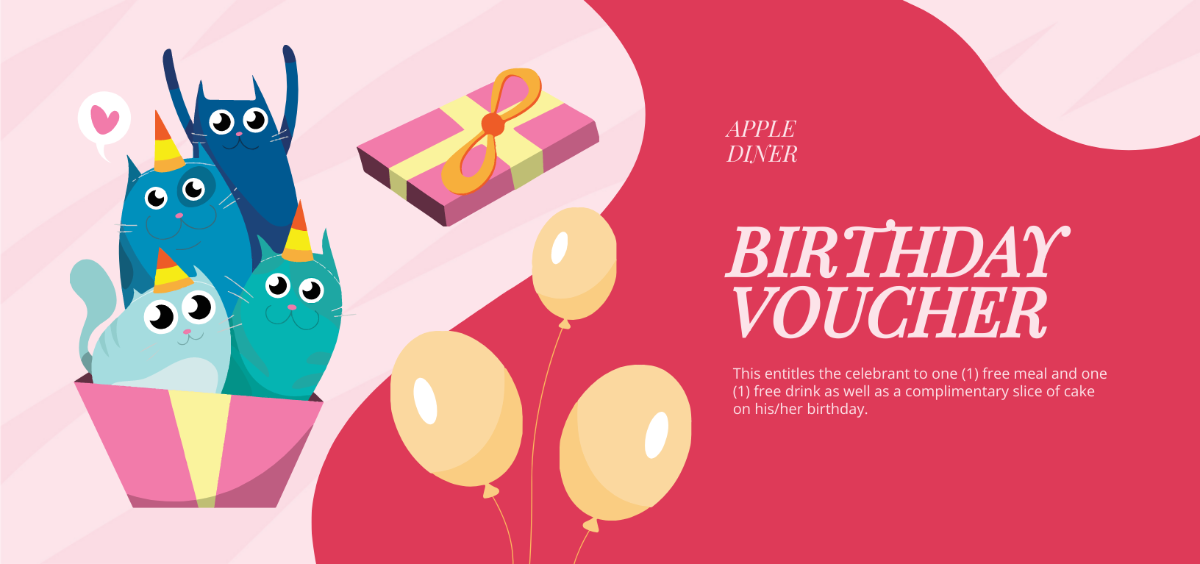 Free Elegant Birthday Gift Voucher Template