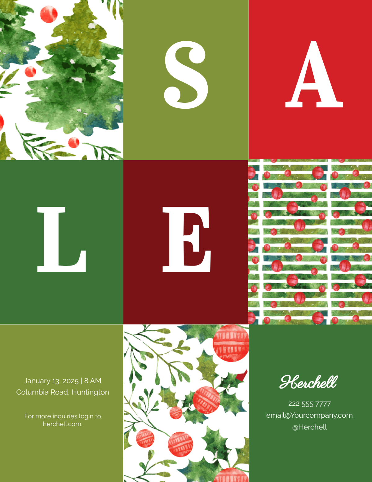 Christmas Shopping Sale Flyer Template