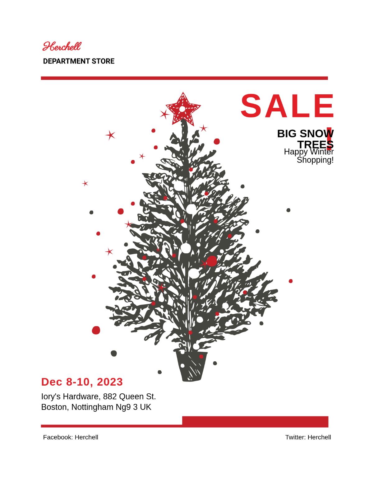 Snow Trees Sale Flyer Template