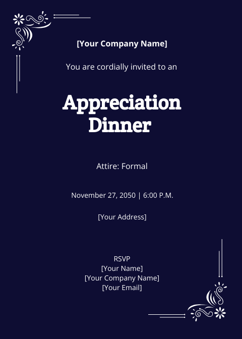 FREE Dinner Invitation Templates & Examples Edit Online & Download