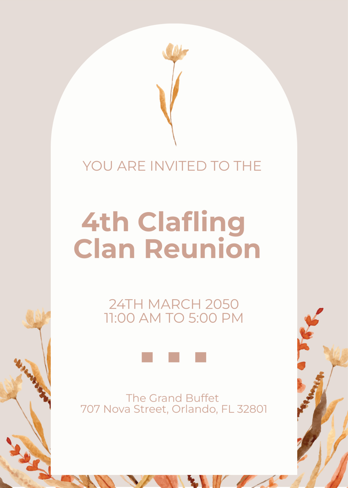 Reunion Invitation