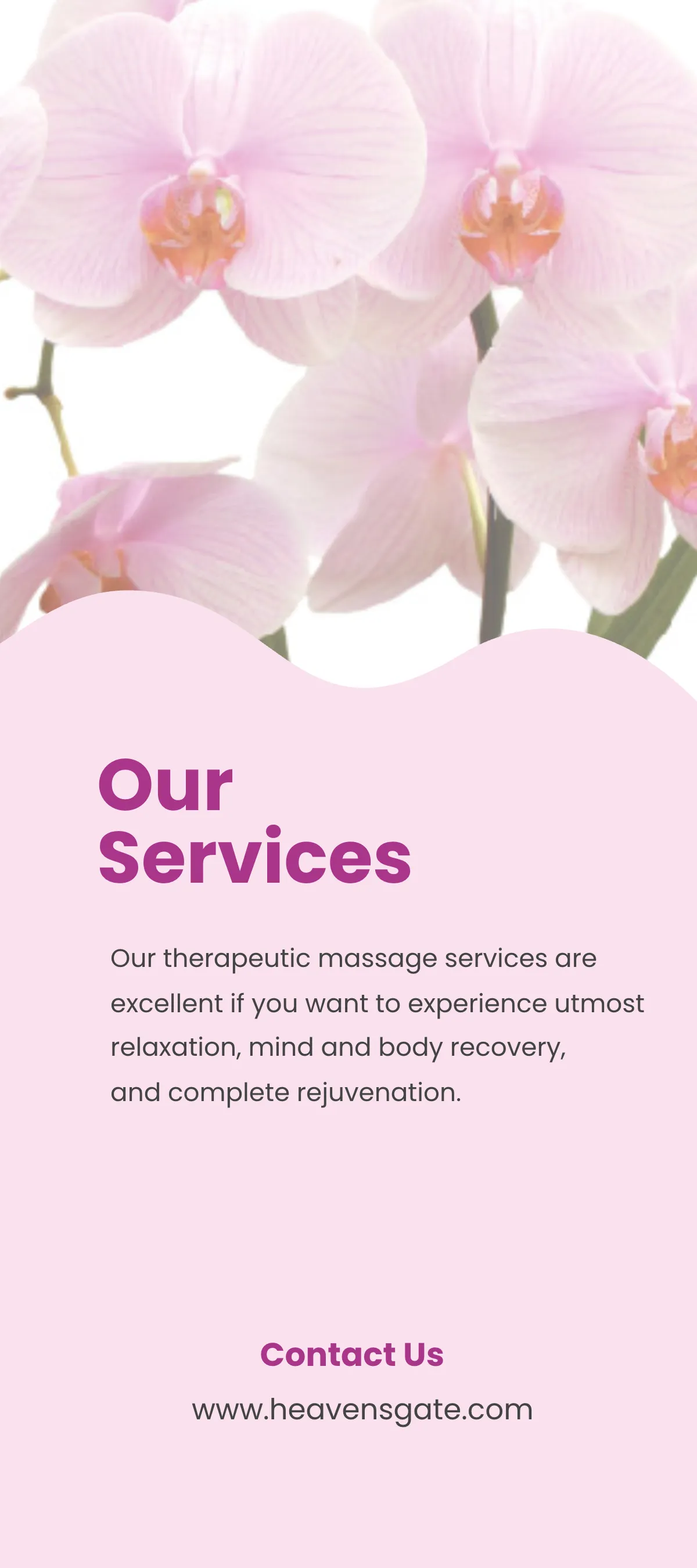 Free Massage DL Card Template to Edit Online
