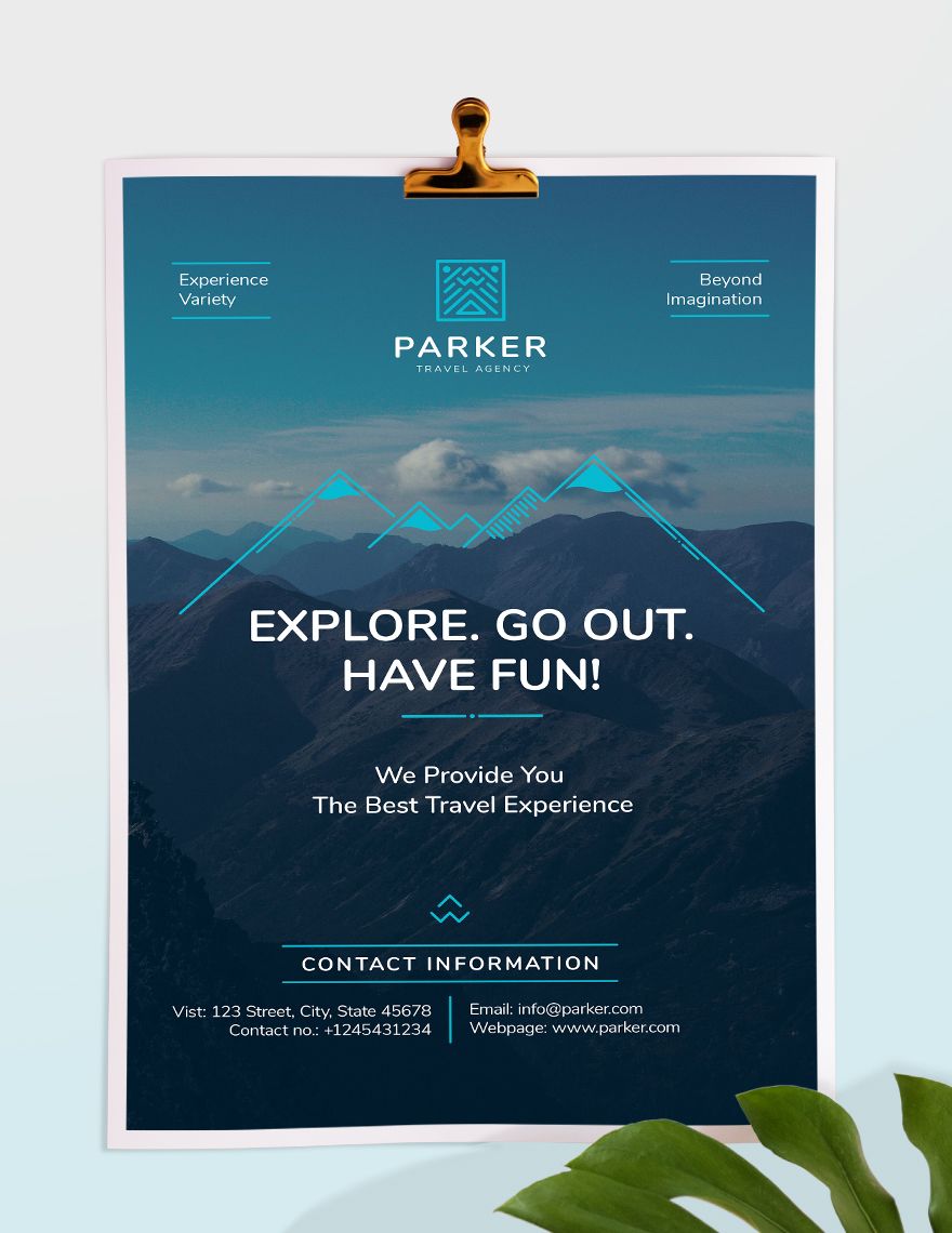 Travel Agency Poster Editable
