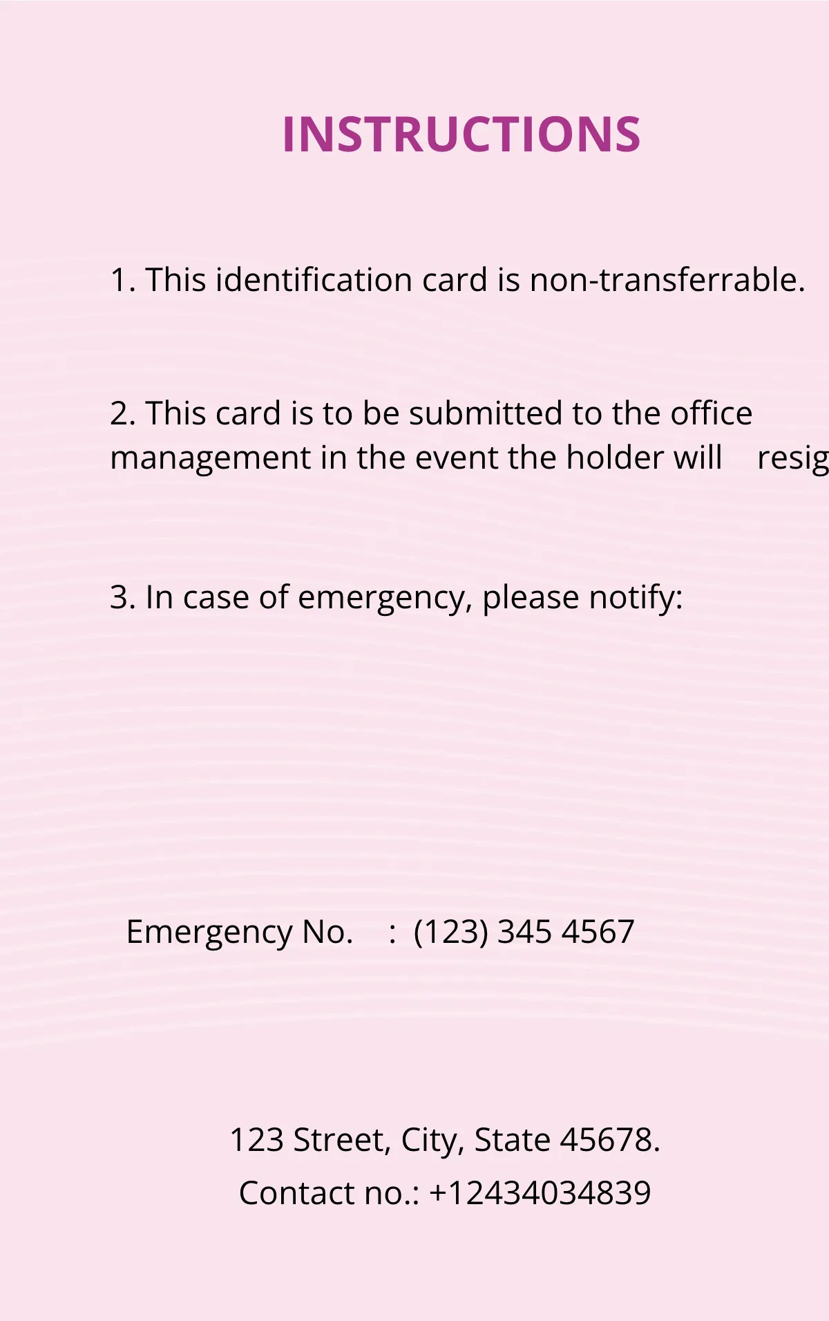 Free Massage ID Card Template to Edit Online