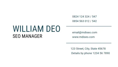 Free SEO Business Card Template to Edit Online
