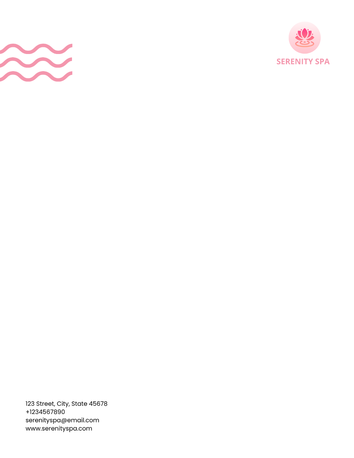 Spa Letterhead Template - Edit Online & Download