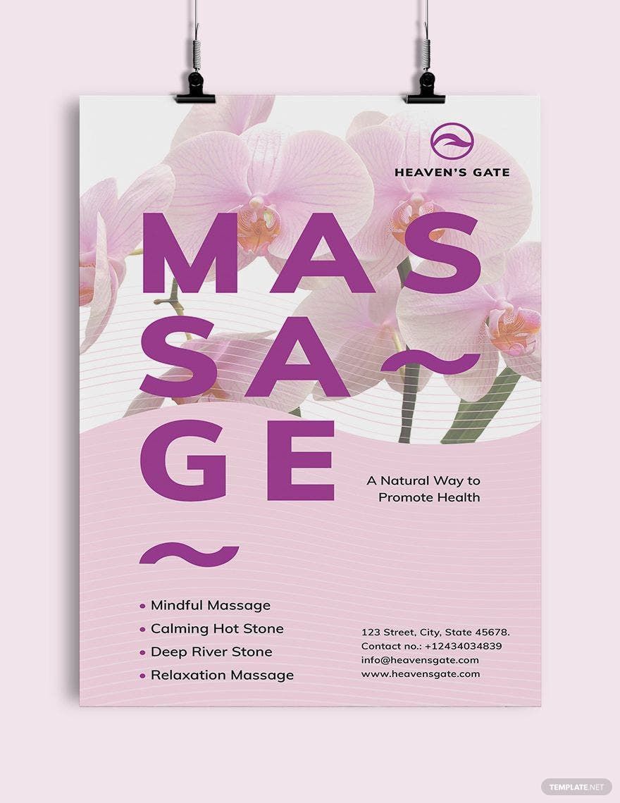 Massage Poster Template
