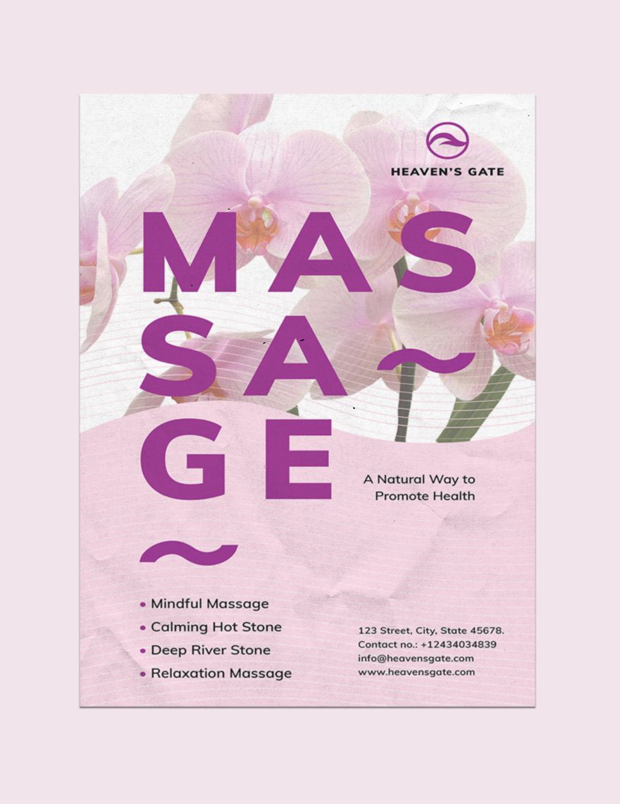 Massage Poster Template
