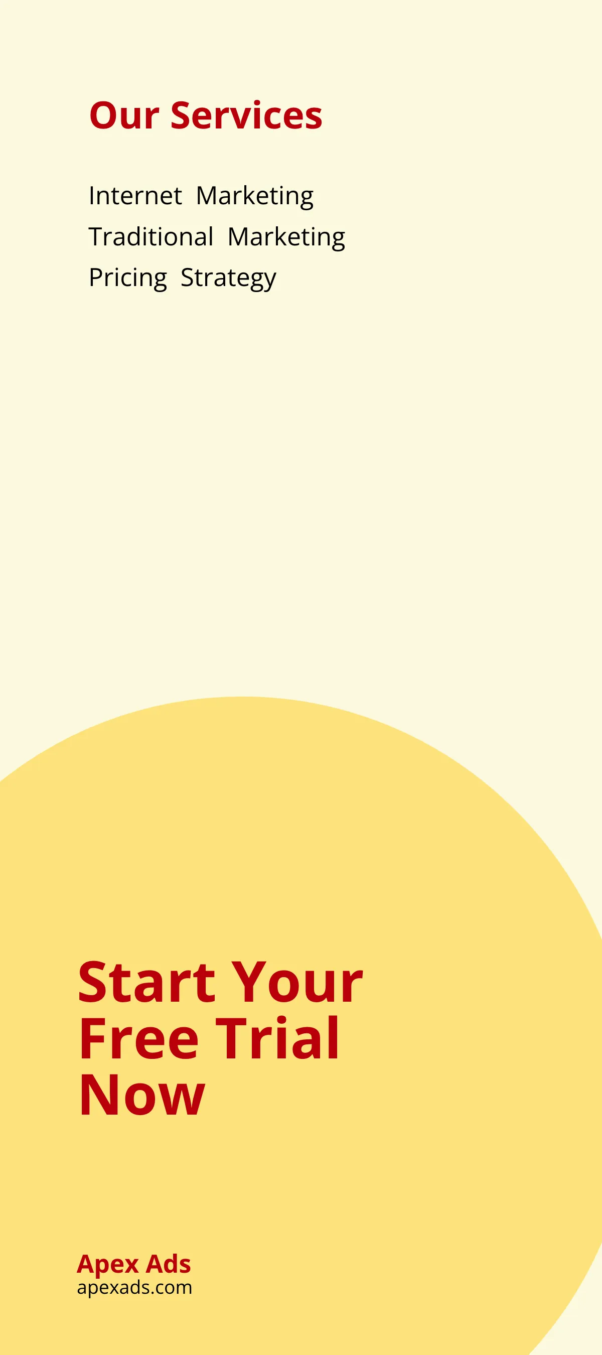 Free Advertising Consultant DL Card Template to Edit Online