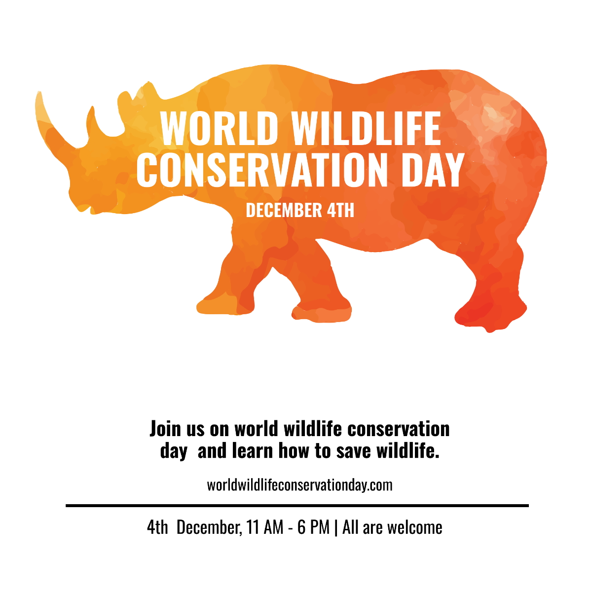 World Wildlife Conservation Day Instagram post
