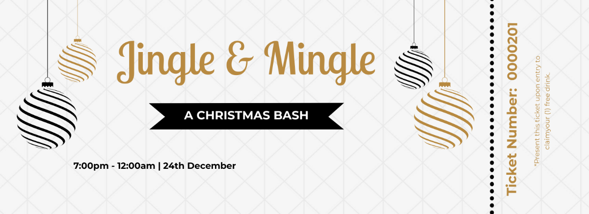 Christmas Party Ticket Template