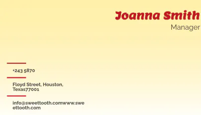 Free Ice Cream Business Card Template to Edit Online