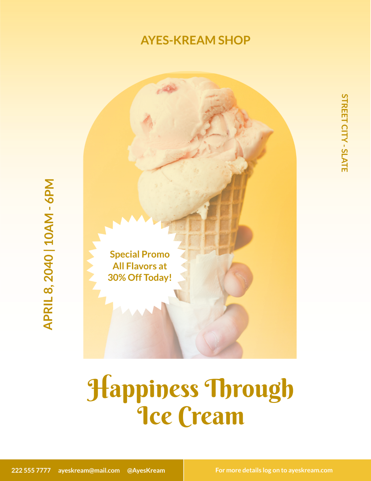 Ice Cream Flyer Template - Edit Online & Download