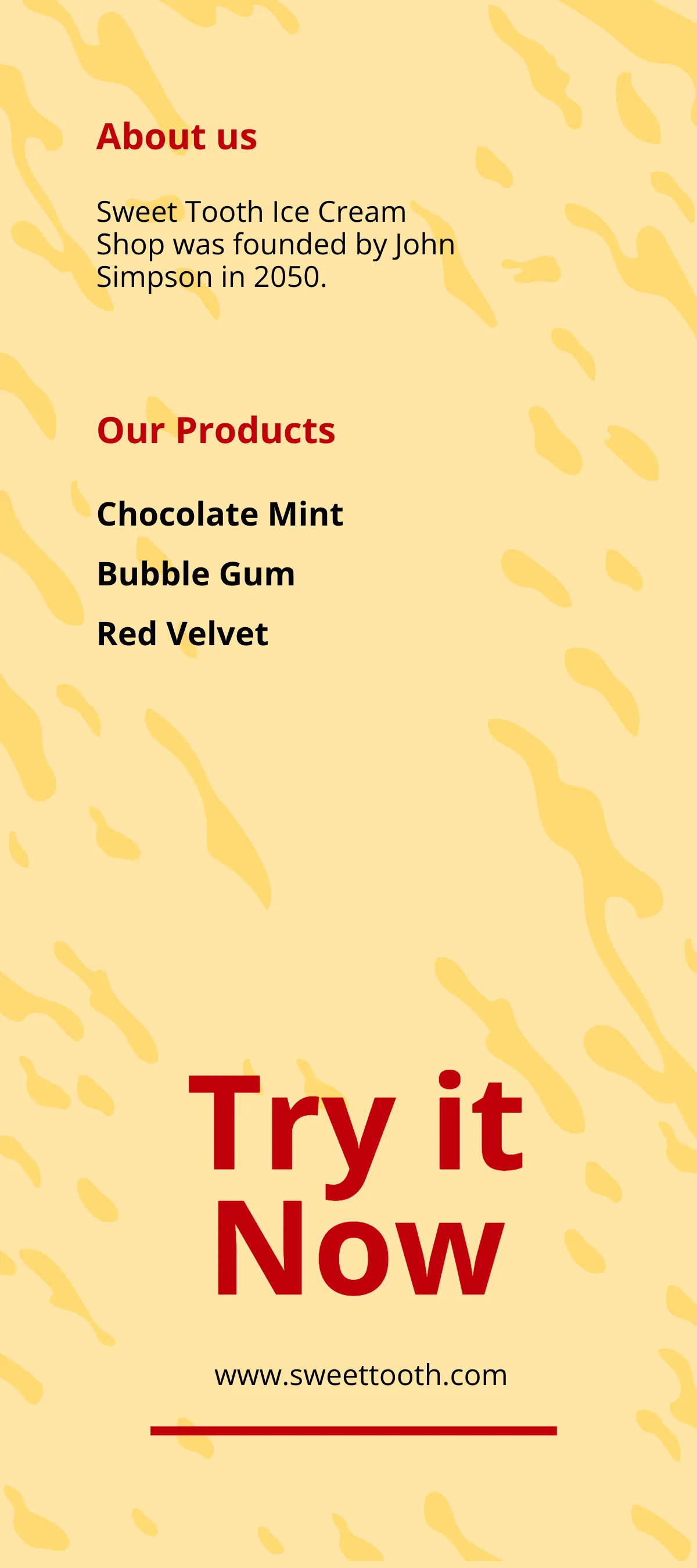 Free Ice Cream DL Card Template to Edit Online