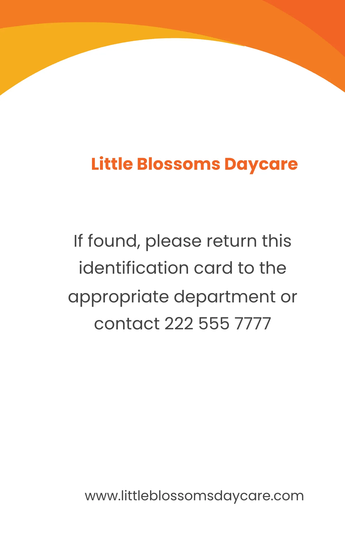 Free Daycare Staff ID Card Template to Edit Online