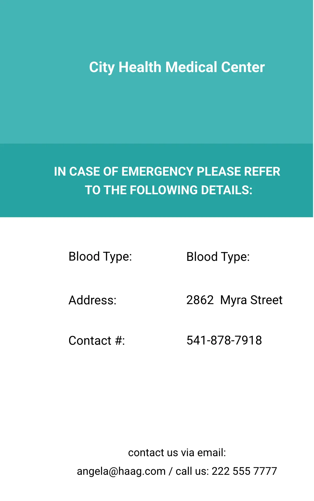 Free Hospital Staff ID Card Template to Edit Online