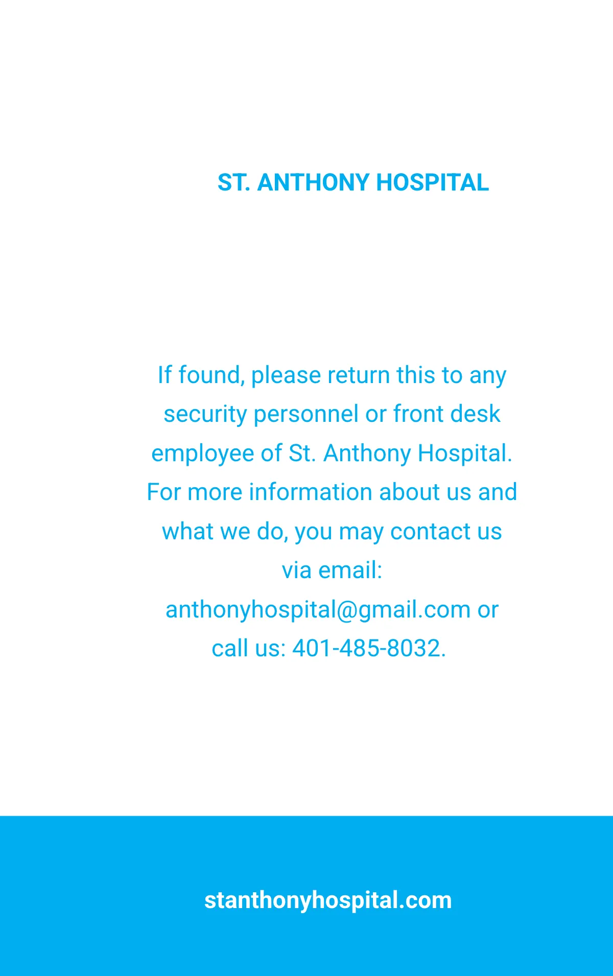 Free Hospital Visitor ID Card Template to Edit Online